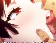 Steamy anime girl sucks a hard cock and gets fucked balls deep