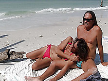 Jamie,  Michelle And Christy At The Beach