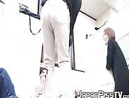 Japanese Babe Pisses While Wearing Her Pants