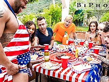 Biphoria - Attractive AF 4th Of July Bi Orgy Pool Party