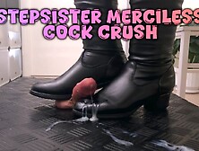 Stepsister Cock Crush In High Thigh Black Boots,  No Mercy! - Bootjob,  Shoejob,  Ballbusting,  Cbt,  Stomp,  Trampling,  Cock Trample