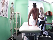 Doctor Bangs Busty Blonde Masseuse