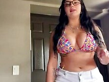 Busty Step-Sister's Hot Vacation - POV Blowjob & Riding with Big Dick