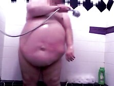 Fat Guy Taking A Shower