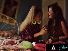 Scared Babes Have Rough Sex To Relax