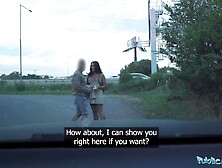 Public Agent Australian reality star mother I'd like to fuck Hayley Vernon hardcore public doggy position at side of road