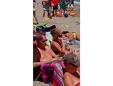 Girl Caught Masturbating On The Public Beach