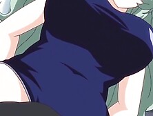 Hot anime girls with big tits fucked after their swimming