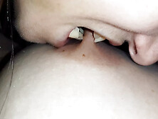 Hot lesbian threesome with licking,  kissing,  sucking,  biting nipples