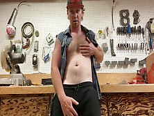 Uncut Cock,  Solo,  Gay Construction Worker