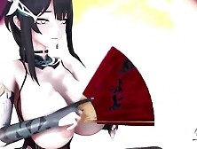 Aether Gazer Ying Zhao Big Boobs Hentai Undress Dance Mmd 3D Red Fan Hand Color Edit Smixix