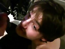 Twink Spits Out My Cum After a Big-Cock Blowjob