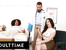 ADULT TIME Alison Rey Suck And Fucks Doctor s HARD Cock In Front Of Her Flaccid Cuckhold Husband