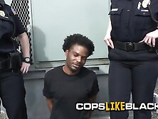 Milf cop subdues criminal into giving her colleague the ultimate rimjob