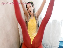 Foot Bizarre Kinky Talk Russian Long Legs In Leggings -Ginnagg