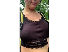 Braless Seethrought Teen Public Selfshot