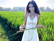 Hot Rice Picker Slut 18 y. o.  Mounts New Boss On His Farm - Cream-pie - Katty West