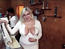 Busty Chubby Sauna Worker Wants A Fat Tip