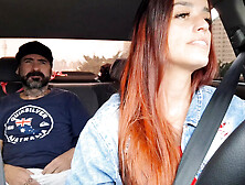 Car Blowjob: Guy Gets Fucked by Ksalnovinhos & Fanny Squirting in Backseat