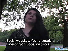 PublicAgent: British underwear model gets fucked in the bushes