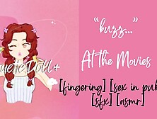 You turn on your GF's toy at the movies...  [in public] [female cries] [asmrgirlfriend]