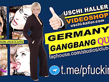Butt-sex,  cums on & cream pie sex party with 29yo german nurse Nicki & 13 dudes