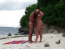 Amazing Sex On A Nude Beach - Amateur Russian Couple