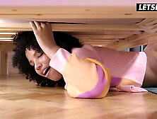 Curly Haired Slut Romy Indy Gets Stuck Under The Bed Then Banged Deep - HORNY HOSTEL