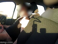 Stranger caught my wifey swallowing meat in the car in the school parking lot - MissCreamy