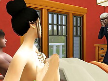 Indian family threesome Dad catches his son and daughter having sex when he returned from work and joined them so as not to tell