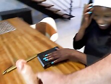 Youthful Nun Gets Banged for the 1st Time by Her Stepdad whilst visiting home from the convent.