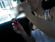 Teen Cutie Sucks Off Dick In A Taxicab And Fucks In Building