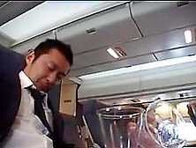 Japanese Stewardess Handjob Part 1