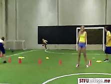 Hot Coeds With Curvacious Body Gets Fuck In The Dodge Ball Field