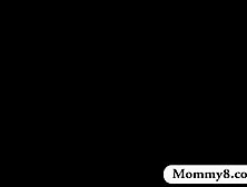 Big hooters stepmom amazing threesome sex on the couch