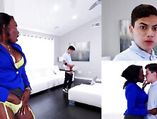 Bangbros - Black Stepmom Osa Catches Juan Wanking His White Willy