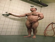 Big-Dicked Athletes On Shower Spycam