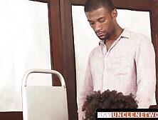 Sayunclenetwork. Com - Ebony Man's Toy Play Leads To A Raw Barebacking Of A Cute Gay