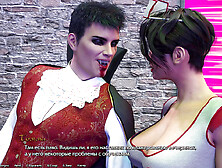 College girls get playful in a video game scene