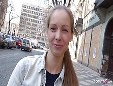 German Scout - Hot Teeny Kinuski Talk To Real Leg Shaking Cums Casting