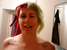 Alternative babe shaves her head in a wild vlog