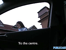 PublicAgent: Cute brunette Russian is fucked against my car