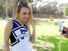 Petite Cheerleader Rammed