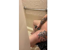 Big Clit Ftm Jerk Off In The Shower And Fucks Pussy