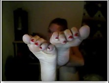 Toe Tease Heats Up Chatroulette