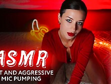 ASMR * A charming brunette Fast and Aggressive Mic Pumping Your Dick On Her Knees * Amy Haze