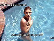 Petite Blonde's Booty Spanked By Stepdad While Having Sex