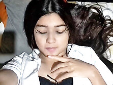 Wild college girl shows off her luxurious tits