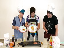 3 Hot Men Spray Their Thick Creamy Batter Everywhere