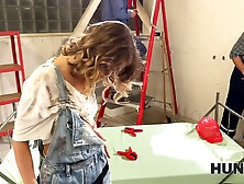 Hunt4k. insane whore elena performed a xxx demonstrate for her coworkers